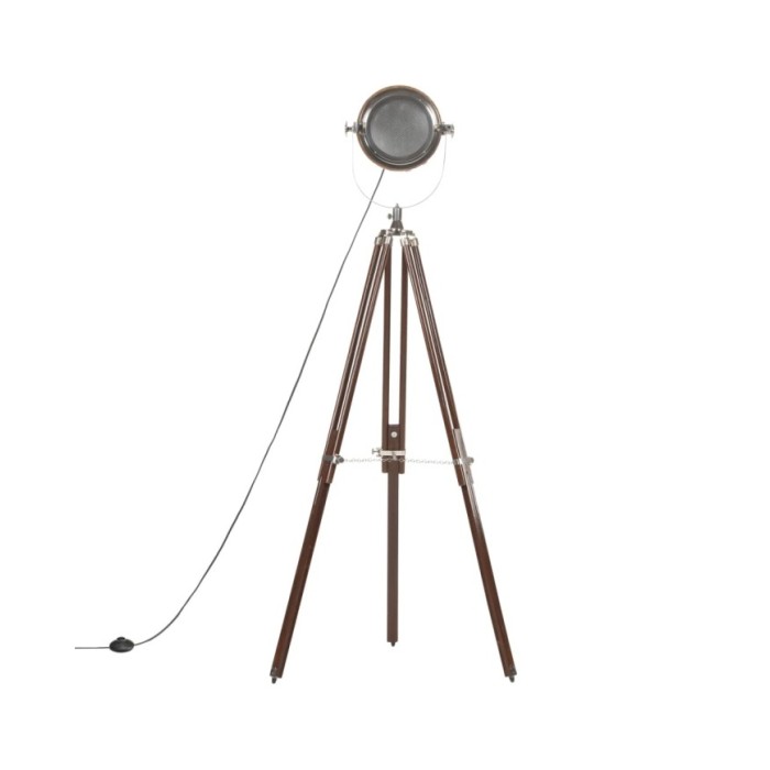 Lampadaire à trépied Bois de manguier massif 186 cm