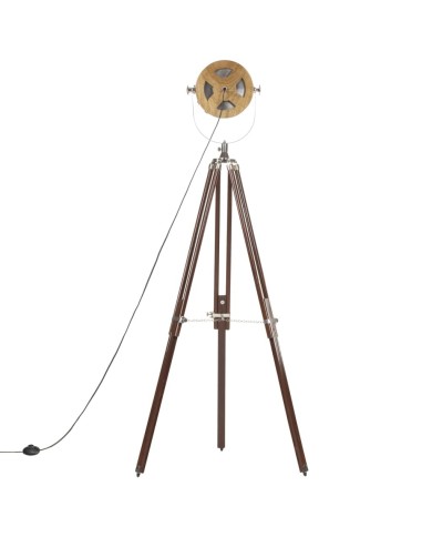 Lampadaire à trépied Bois de manguier massif 186 cm