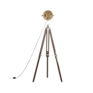 Lampadaire à trépied Bois de manguier massif 186 cm
