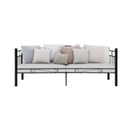 Cadre de lit de repos Noir Métal 90 x 200 cm