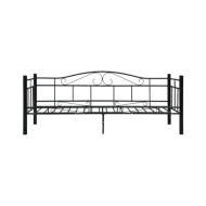 Cadre de lit de repos Noir Métal 90 x 200 cm