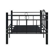 Cadre de lit de repos Noir Métal 90 x 200 cm