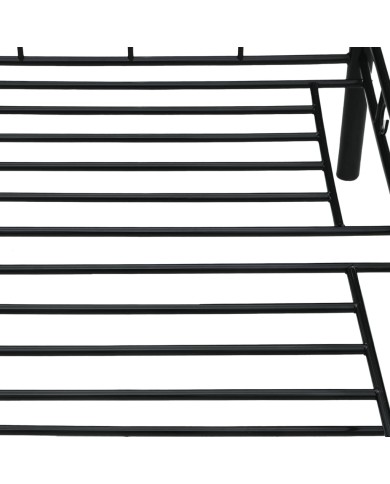 Cadre de lit de repos Noir Métal 90 x 200 cm