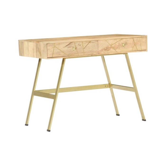 Bureau avec tiroirs 100x55x75 cm Bois solide de manguier