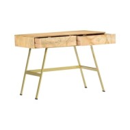Bureau avec tiroirs 100x55x75 cm Bois solide de manguier