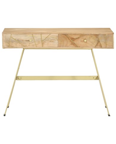 Bureau avec tiroirs 100x55x75 cm Bois solide de manguier