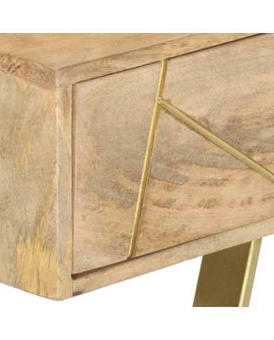 Bureau avec tiroirs 100x55x75 cm Bois solide de manguier