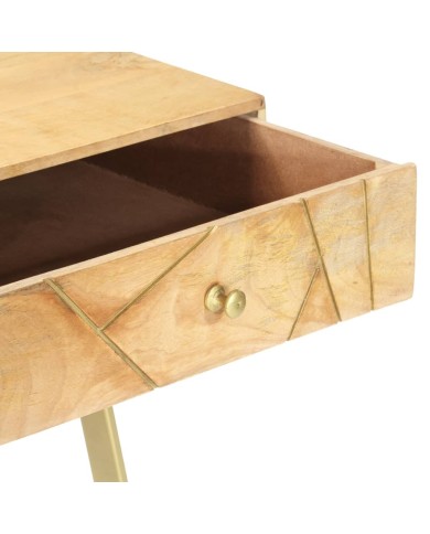 Bureau avec tiroirs 100x55x75 cm Bois solide de manguier