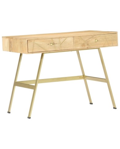 Bureau avec tiroirs 100x55x75 cm Bois solide de manguier