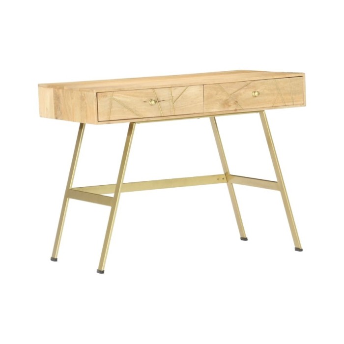 Bureau avec tiroirs 100x55x75 cm Bois solide de manguier