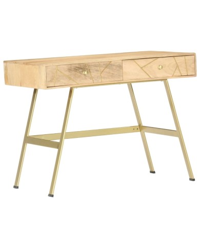 Bureau avec tiroirs 100x55x75 cm Bois solide de manguier