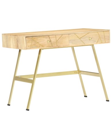 Bureau avec tiroirs 100x55x75 cm Bois solide de manguier