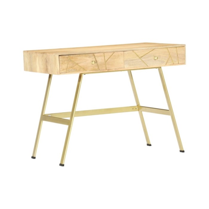 Bureau avec tiroirs 100x55x75 cm Bois solide de manguier