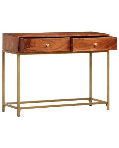 Table console 100x35x76 cm Bois d'acacia massif