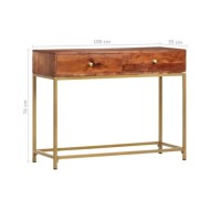 Table console 100x35x76 cm Bois d'acacia massif
