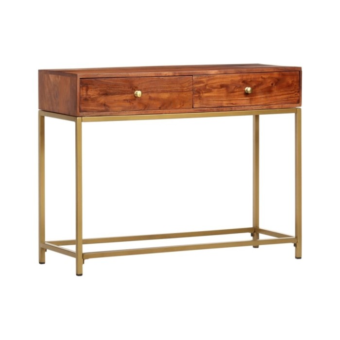 Table console 100x35x76 cm Bois d'acacia massif