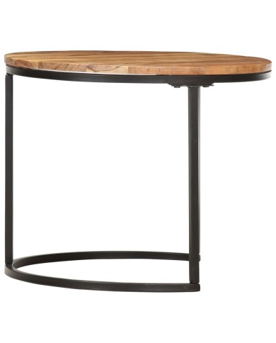 Tables gigognes 3 pcs Bois d'acacia massif