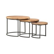 Tables gigognes 3 pcs Bois d'acacia massif
