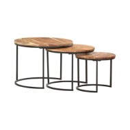 Tables gigognes 3 pcs Bois d'acacia massif