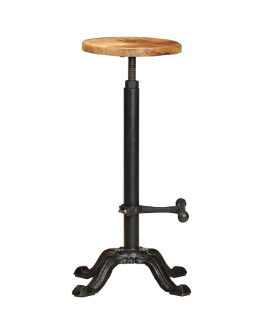 Chaises de bar 2 pcs Bois de manguier solide