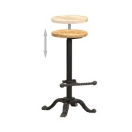 Chaises de bar 2 pcs Bois de manguier solide