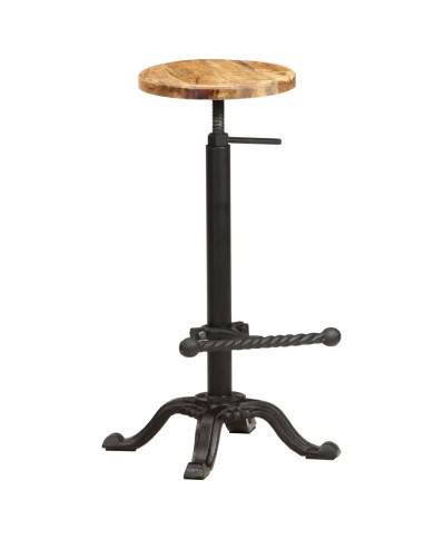 Chaises de bar 2 pcs Bois de manguier solide