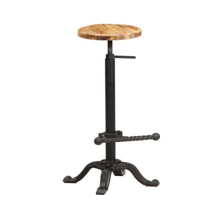 Chaises de bar 2 pcs Bois de manguier solide