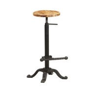Chaises de bar 2 pcs Bois de manguier solide
