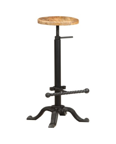 Chaises de bar 2 pcs Bois de manguier solide