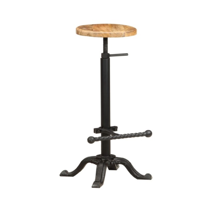 Chaises de bar 2 pcs Bois de manguier solide