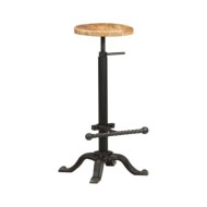 Chaises de bar 2 pcs Bois de manguier solide