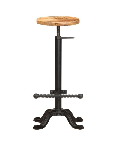 Chaises de bar 2 pcs Bois de manguier solide