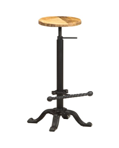 Chaises de bar 2 pcs Bois de manguier solide