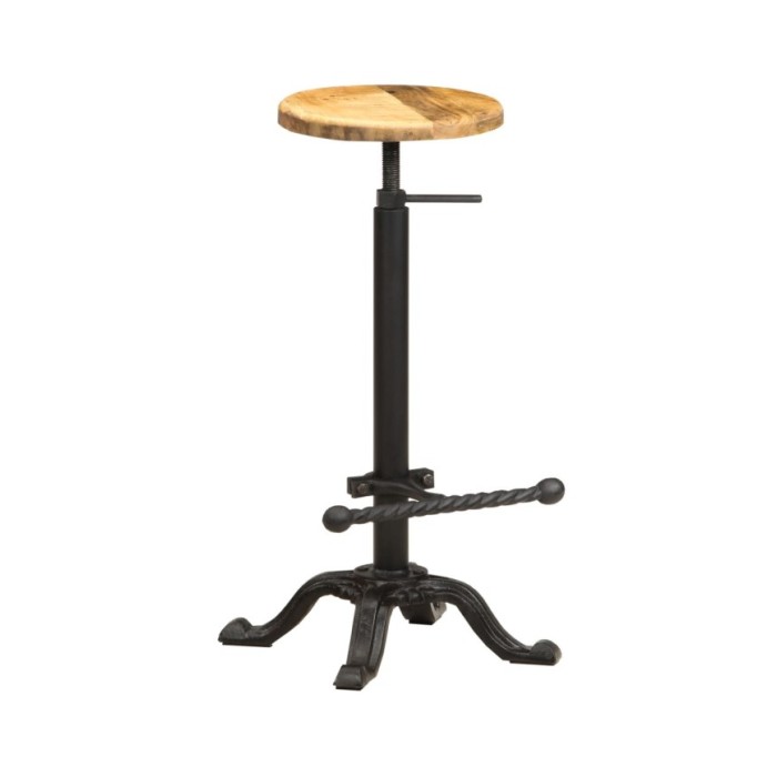 Chaises de bar 2 pcs Bois de manguier solide