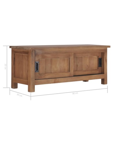 Meuble TV 90x30x35 cm Bois de teck massif