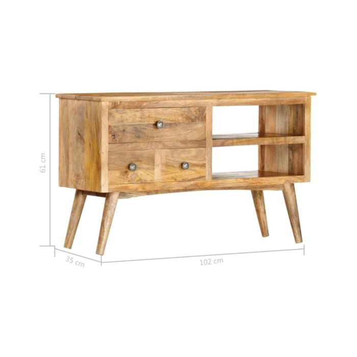 Buffet 102x35x61 cm Bois de manguier massif