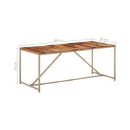 Table de salle à manger 180x90x76 cm Bois solide