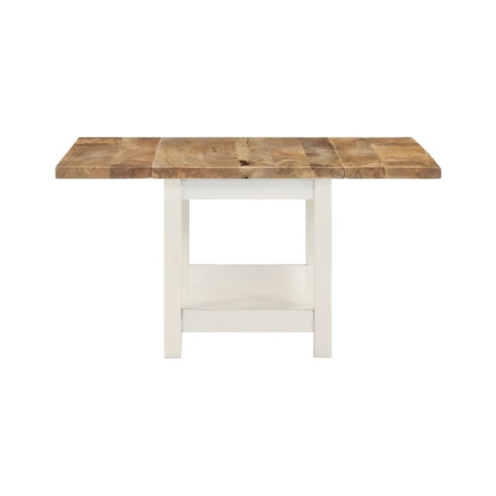 Table basse extensible Blanc 90x(45-90)x45 cm Bois de manguier