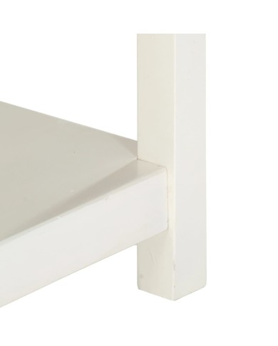 Table basse extensible Blanc 90x(45-90)x45 cm Bois de manguier
