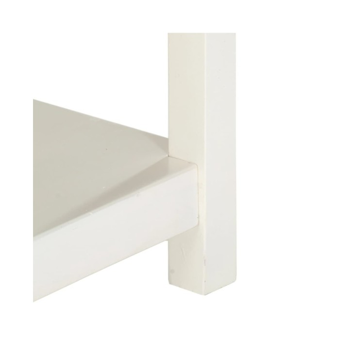 Table basse extensible Blanc 90x(45-90)x45 cm Bois de manguier