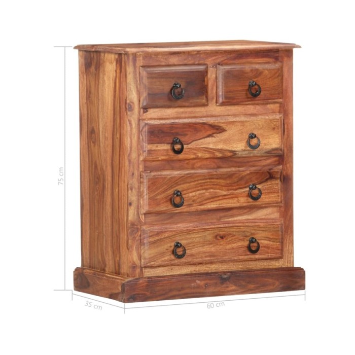 Armoire à tiroirs 60x35x75 cm Bois massif