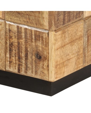 Tables basses 2 pcs avec design de blocs Bois de manguier brut