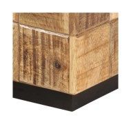 Tables basses 2 pcs avec design de blocs Bois de manguier brut