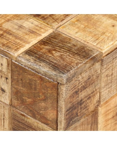 Tables basses 2 pcs avec design de blocs Bois de manguier brut