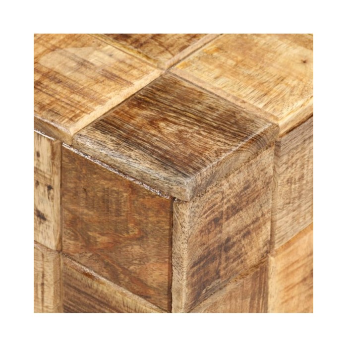 Tables basses 2 pcs avec design de blocs Bois de manguier brut