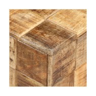 Tables basses 2 pcs avec design de blocs Bois de manguier brut