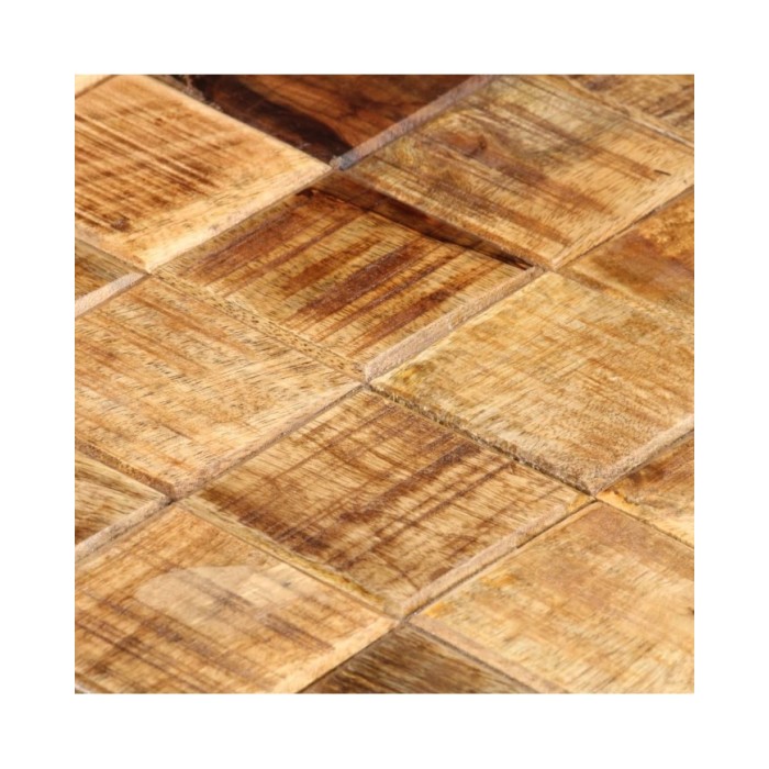 Tables basses 2 pcs avec design de blocs Bois de manguier brut