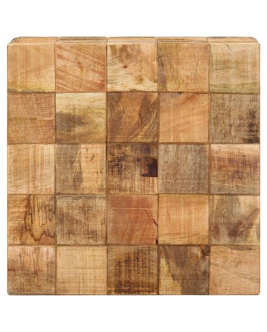 Tables basses 2 pcs avec design de blocs Bois de manguier brut