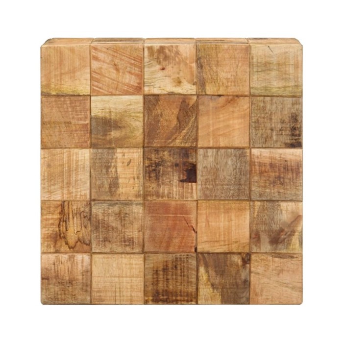 Tables basses 2 pcs avec design de blocs Bois de manguier brut