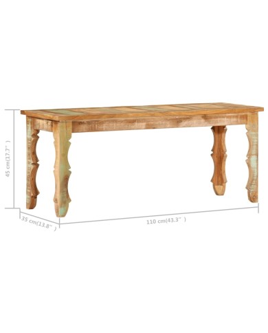 Banc 110 x 35 x 45 cm Bois de récupération massif